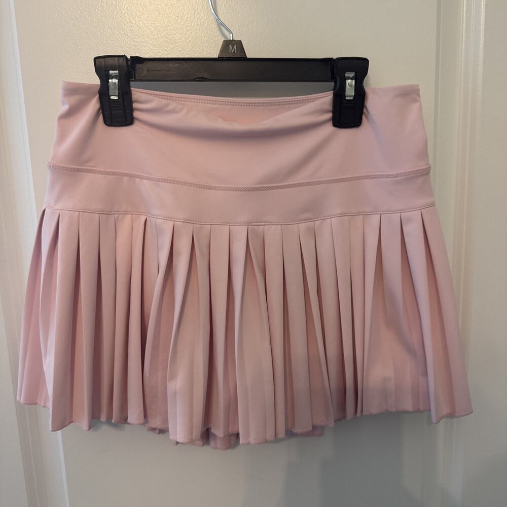 Women’s Gold Hinge Pleated Pink Skirt Size Medium High Waisted Tennis